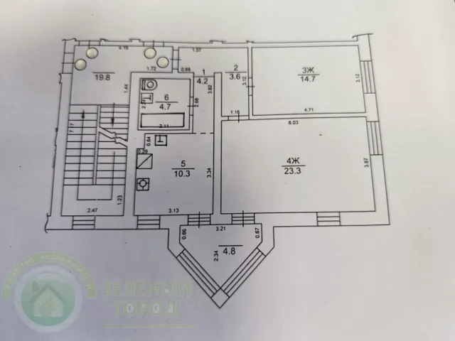 2-комнатная квартира 65 кв.м. Зеленоградск г., Октябрьская ул., 10А