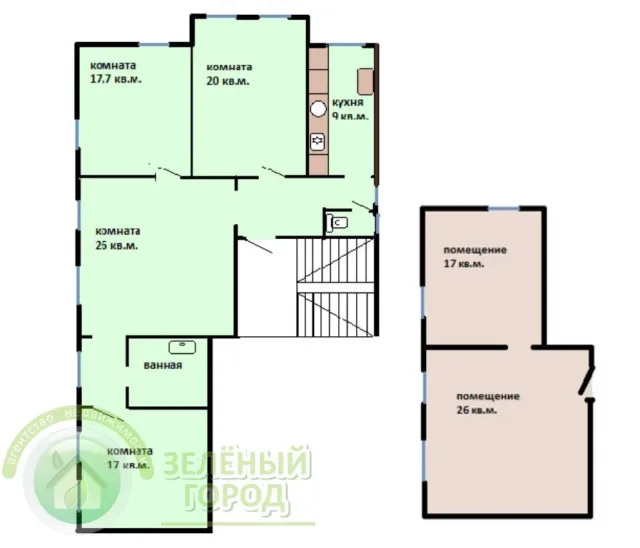 4-комнатная квартира 108 кв.м. Калининград г., Краснодонская ул., 8