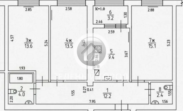 3-комнатная квартира 73 кв.м. Невское п., Гурьевская ул., 18