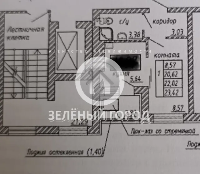 студия 23 кв.м. Светлогорск г., Молодежная ул., 17