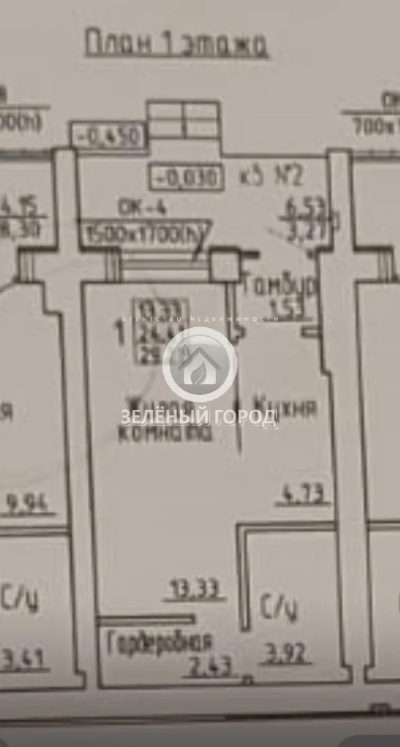 студия 30 кв.м. Светлогорск г., Пригородная ул., 1, к 2