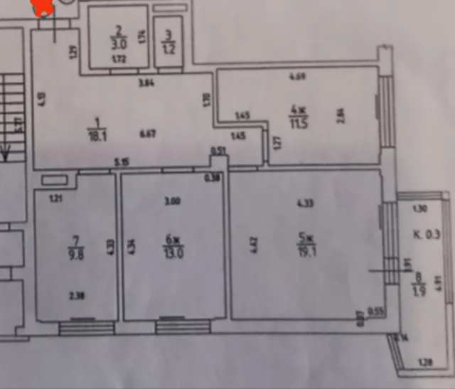 3-комнатная квартира 76 кв.м. Калининград г., В. Фермора ул., 8 (фото 17 из 18)
