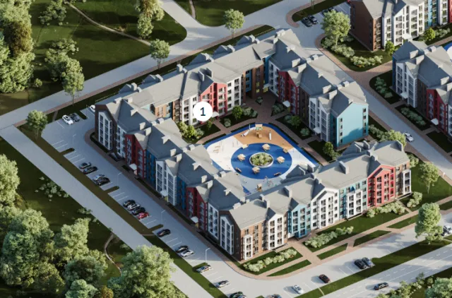 1-комнатная квартира 34.5 кв.м. Вишневое п., Центральная ул., 1, к 1 (фото 4 из 6)