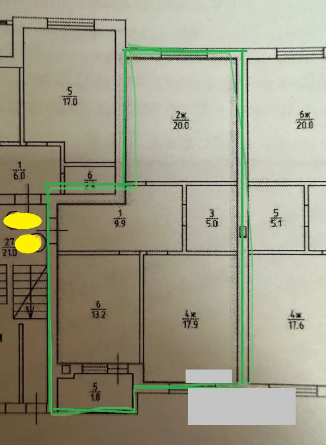 2-комнатная квартира 69 кв.м. Зеленоградск г., Волонтеров ул., 22, к 1 (фото 21 из 21)