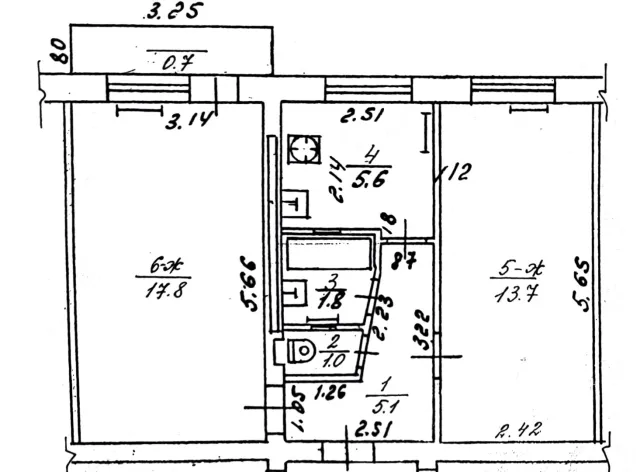 2-комнатная квартира 45 кв.м. Зеленоградск г., Сибирякова ул., 16 (фото 24 из 24)