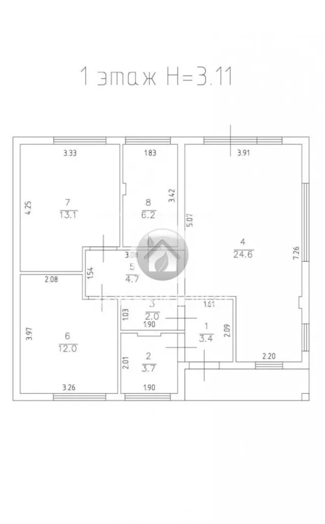 Дом 73.5 кв.м. Приморье п.г.т., Лесная ул., 8